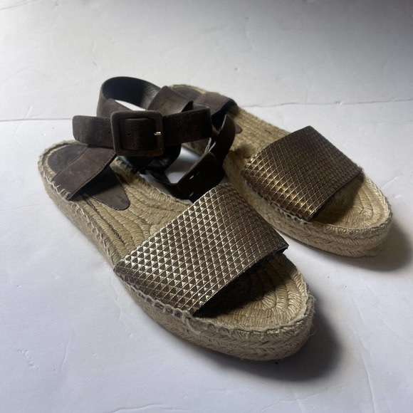 Women's Vince Sz 10M Edina Pyramid Espadrille Sandals - Picture 2 of 6